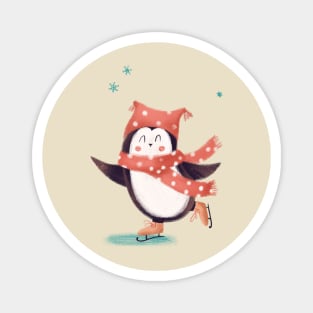 Skating penguin Magnet